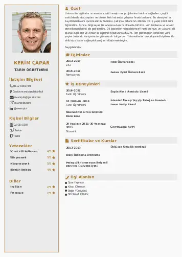 Tarih Öğretmeni Cv Örnekleri cv indir